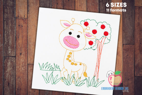 Reviewing Happy Baby Giraffe in Jungle for Etsy