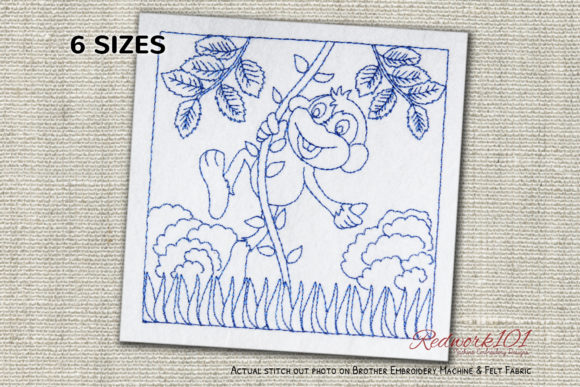 Reviewing Monkey on Branch Redwork for Apparel