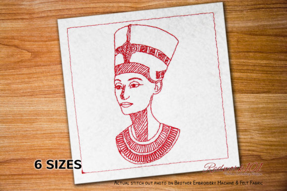 Reviewing the Beautiful Egyptian Queen Redwork Design