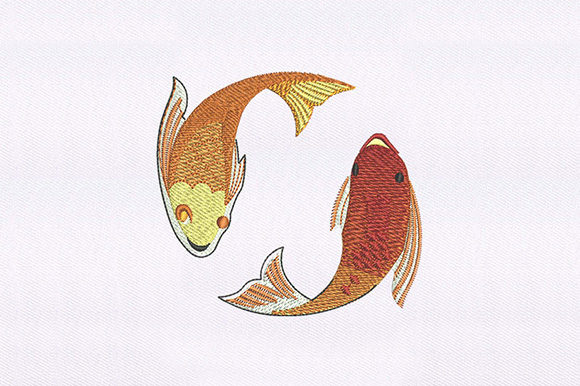 Reviewing the Koi Carp Fishes Design for Embroidery